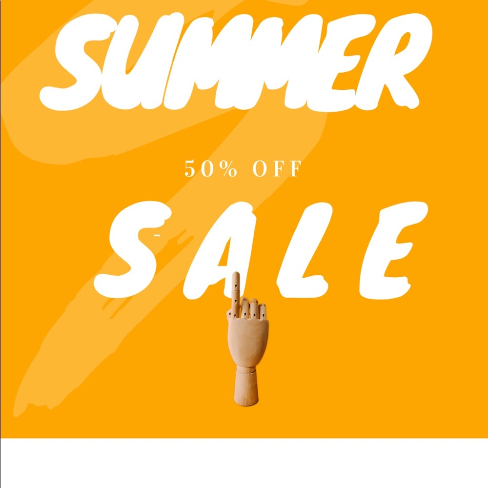 ALL SUMMER ITEMS 1/2 OFF